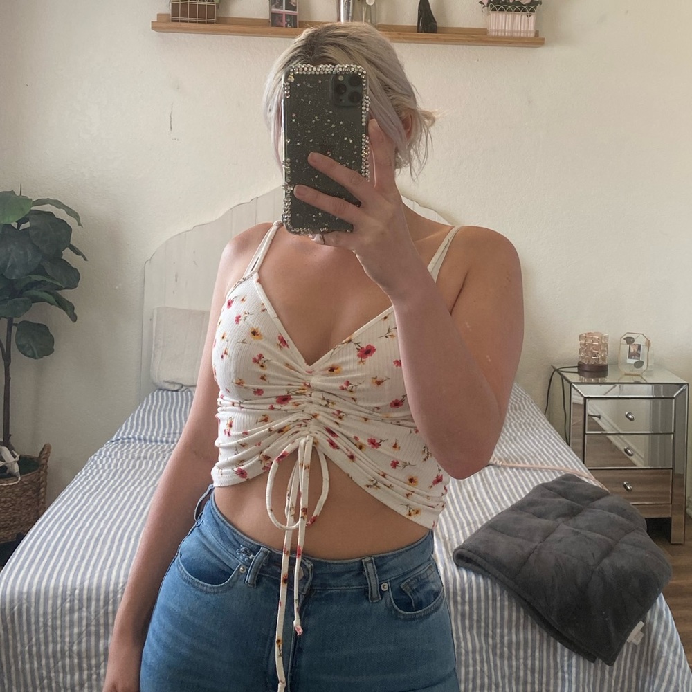Floral Tie Up Tank